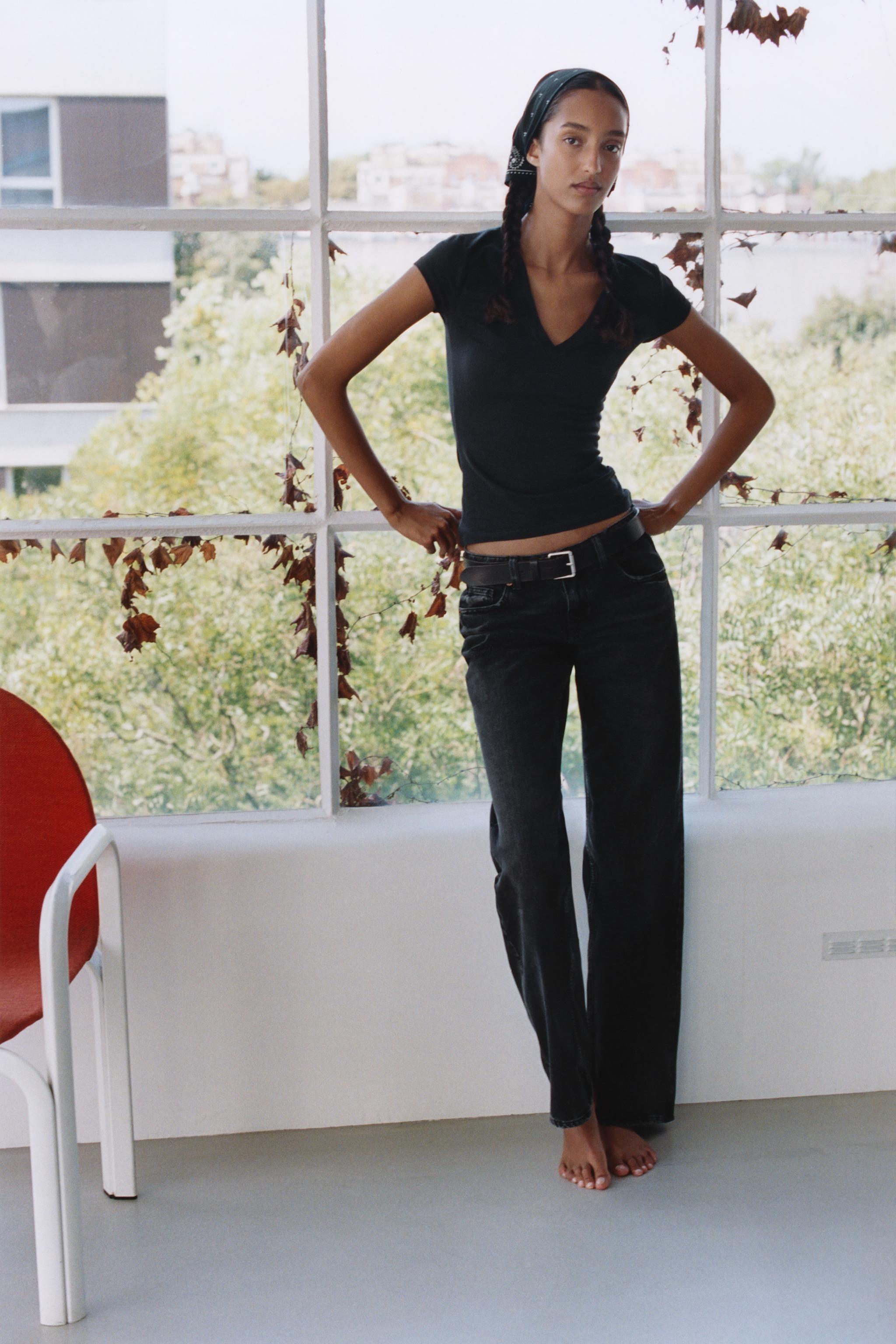 TRF LOW-RISE WIDE LEG JEANS
